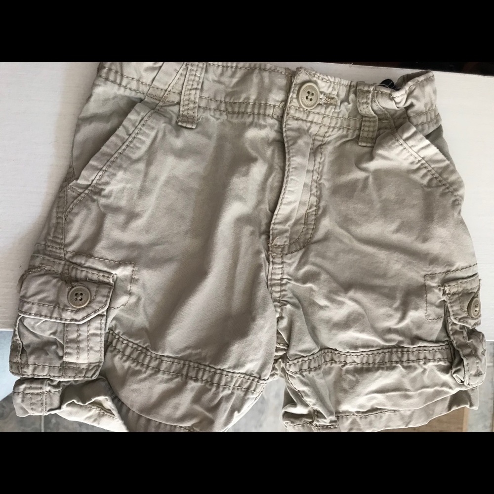 Khaki cargo shorts